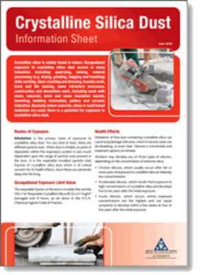 Crystalline Silica Dust Information Sheet
